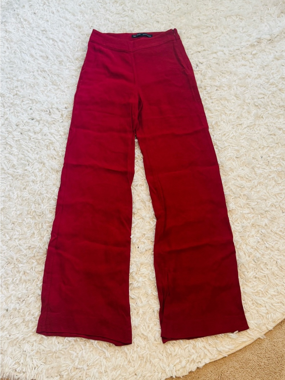 Zara Basic Deep Red Trousers